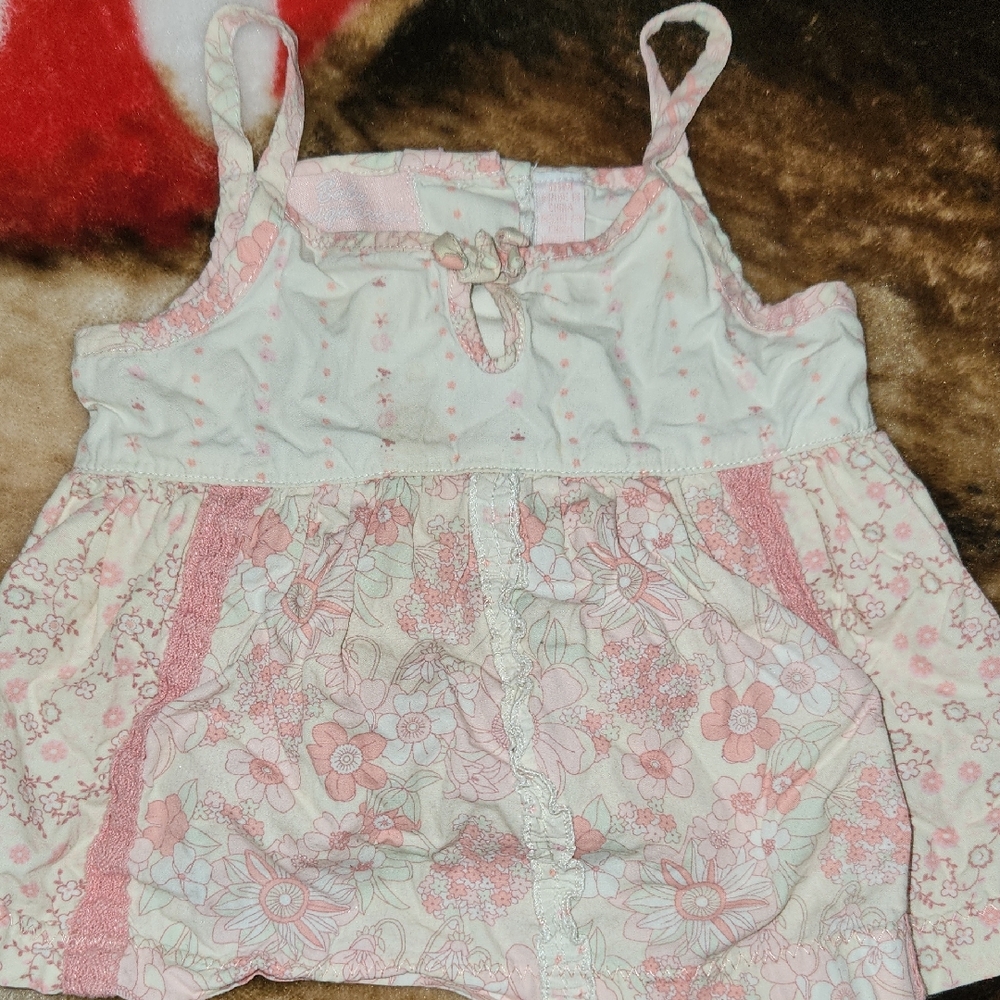 Pink Floral Baby Tank Top